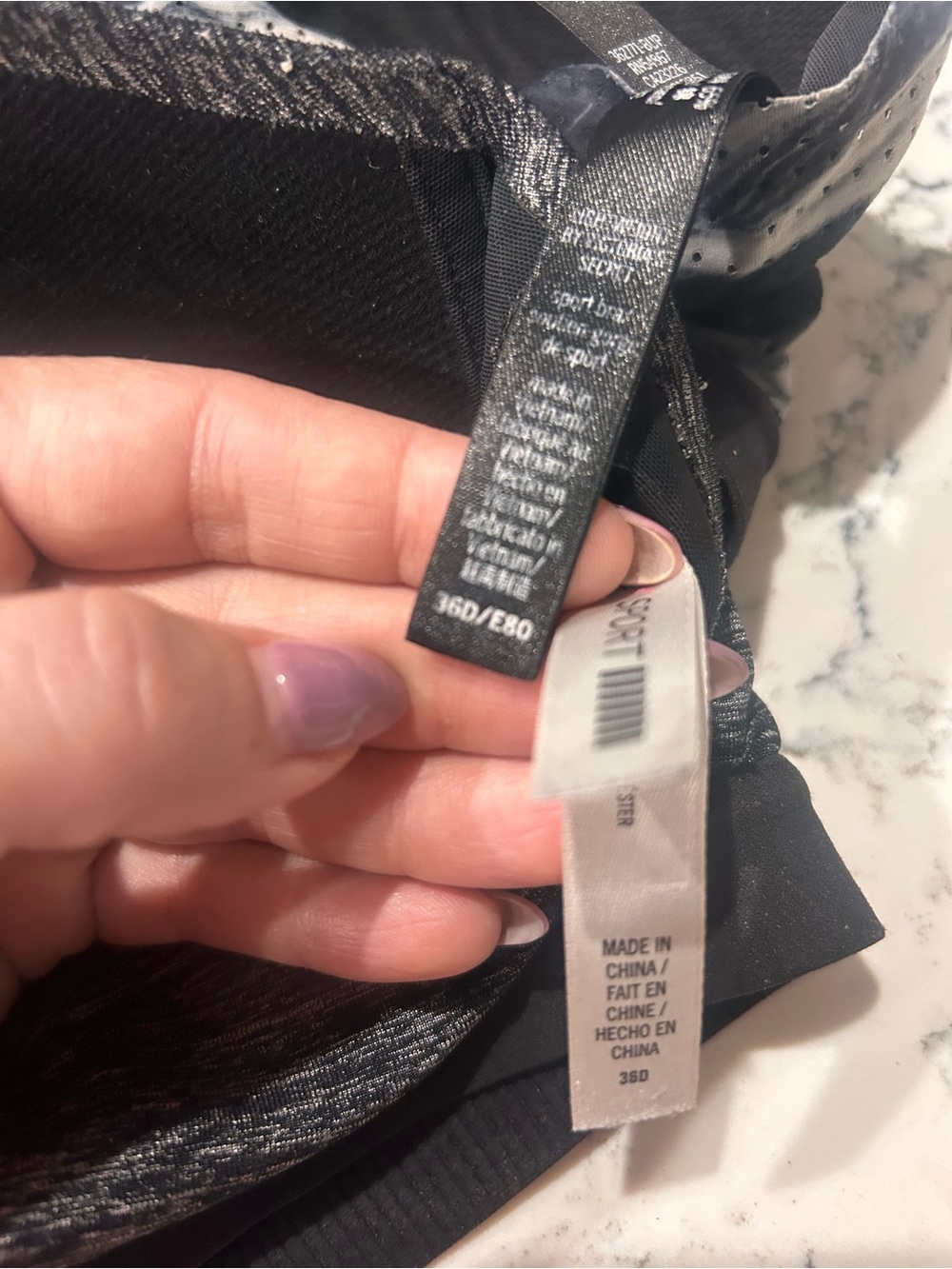Victorias Secret Gray & Black Twin Pack Sports Bras - Picture 4 of 6